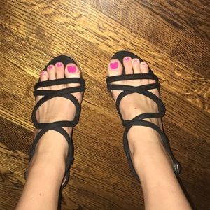 H&M CAGED CORK WEGES